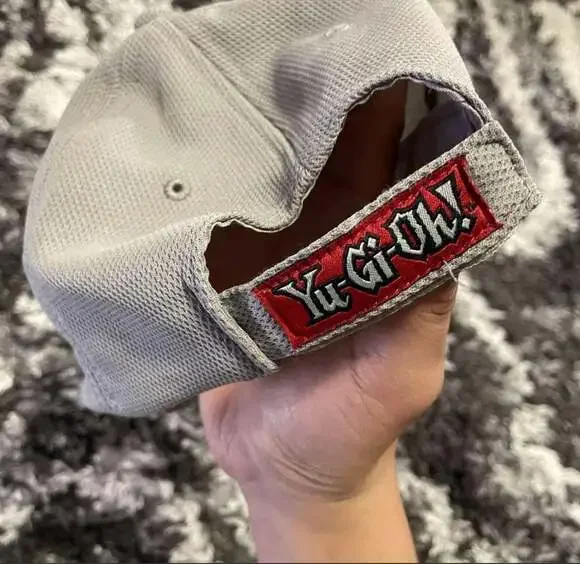 Vintage 1996 Yu-Gi-Oh! King of Games Yugi & Kaiba Embroidered Grey Baseball Hat - Picture 2 of 4
